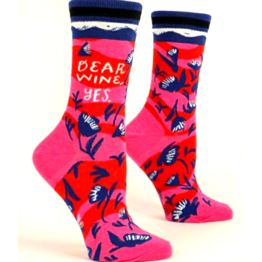 Blue Q Dear Wine, Yes Socks